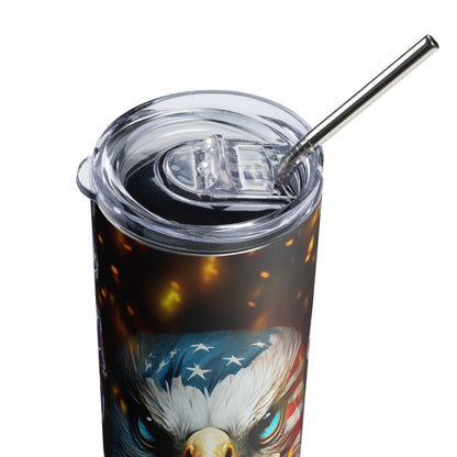 Patriotic Stainless-Steel Tumbler "American Eagle and Flag" T810018