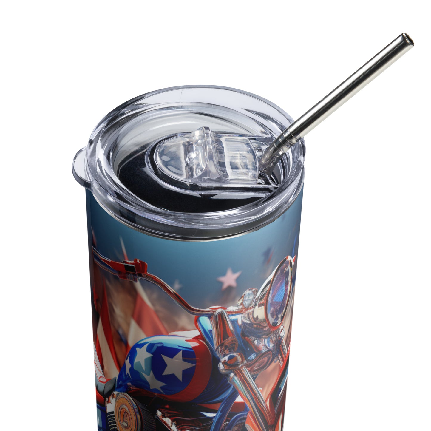 Patriotic Stainless-Steel Tumbler "American Biker" T810024