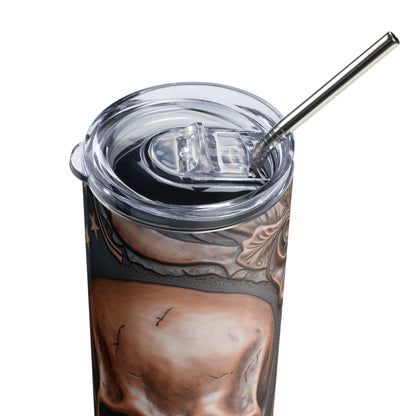 Patriotic Stainless-Steel Tumbler "Vintage Skull" T810025