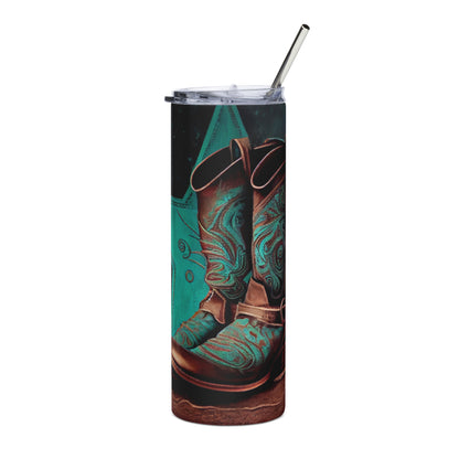 Patriotic Stainless-Steel Tumbler "Cowboy Boots" T810001