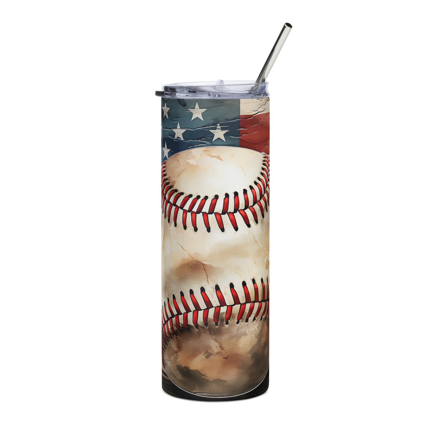 Patriotic Stainless-Steel Tumbler "American Baseball" T810004