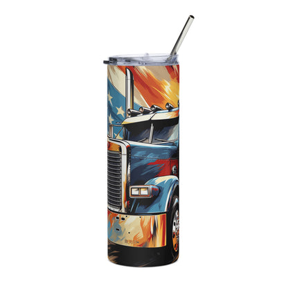 Patriotic Stainless-Steel Tumbler "American Trucker" T810006