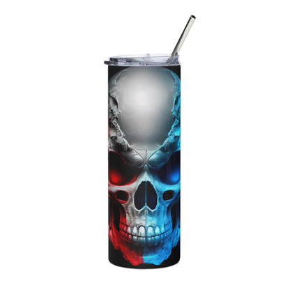 Patriotic Stainless-Steel Tumbler "Glowing Skull" T810012