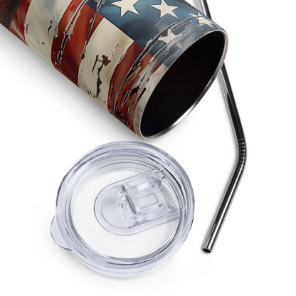 Patriotic Stainless-Steel Tumbler "American Football" T810003