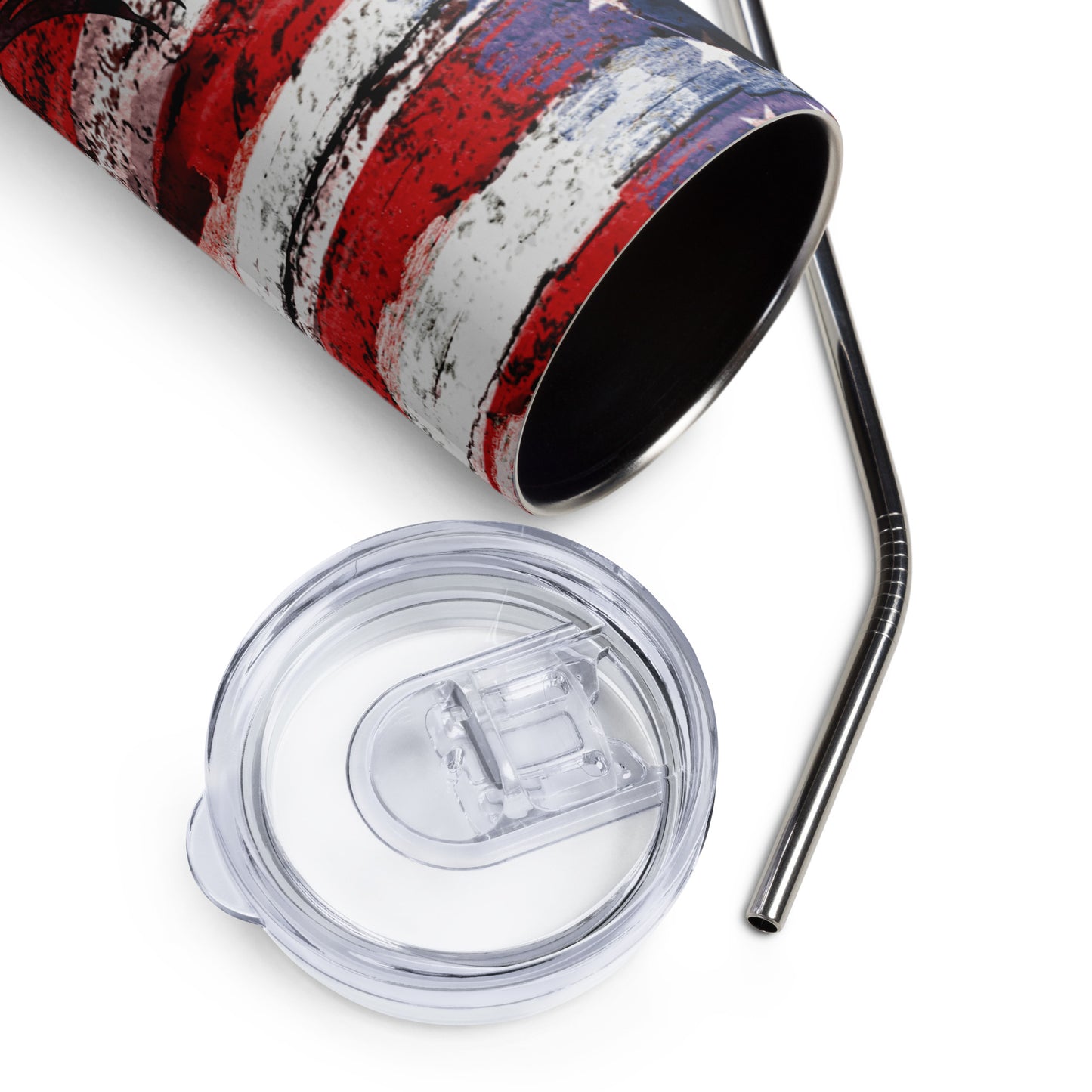 Patriotic Stainless-Steel Tumbler "American Flag Country and Eagle" T810007