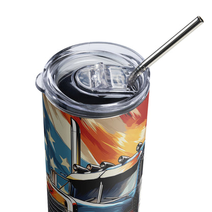 Patriotic Stainless-Steel Tumbler "American Trucker" T810006