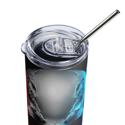 Patriotic Stainless-Steel Tumbler "Glowing Skull" T810012