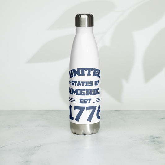 Patriotic Stainless Steel Water Bottle "United States Of America Est. 1776" W810001