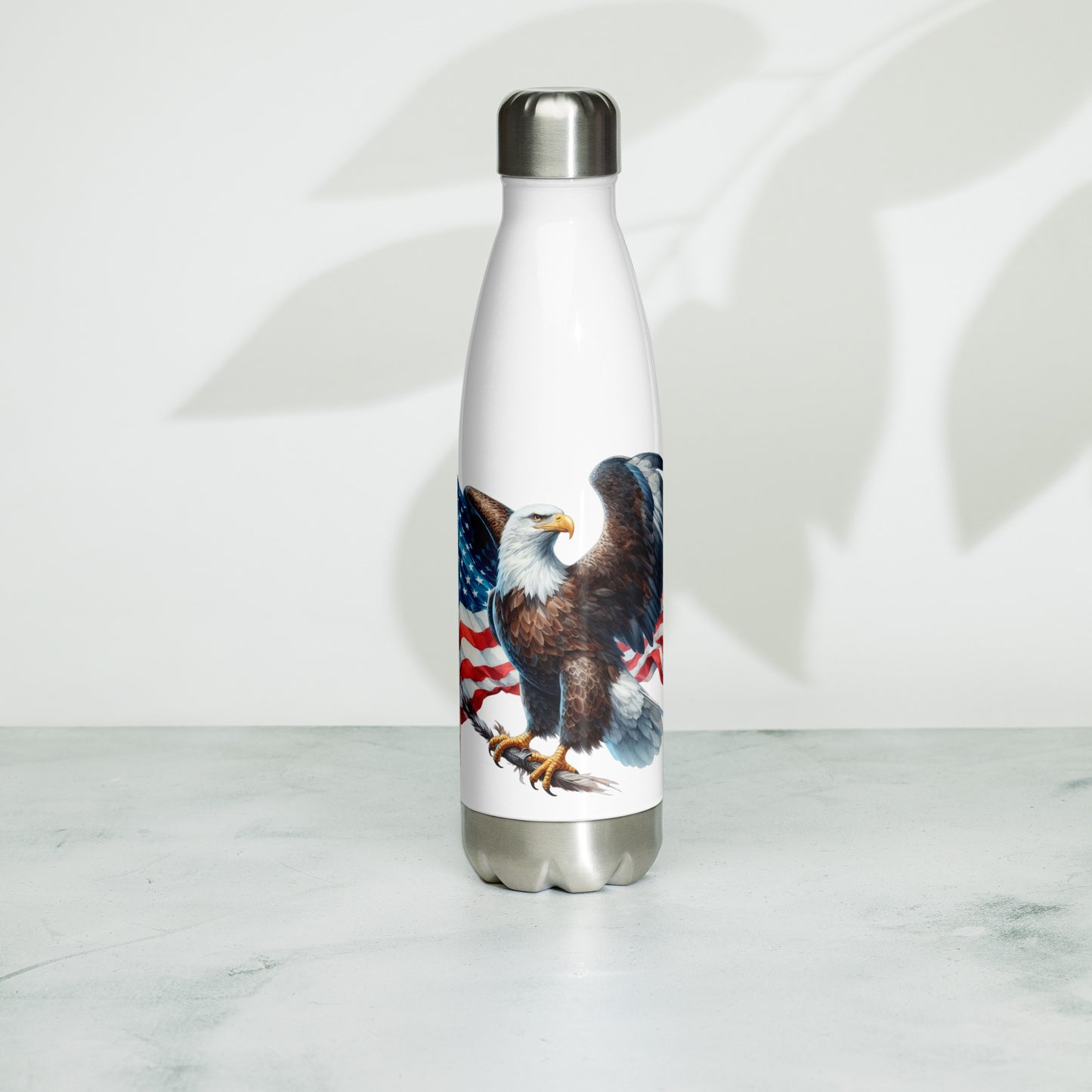 Patriotic Stainless Steel Water Bottle "Proud Eagle" W810003