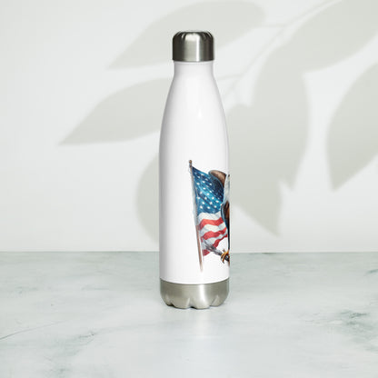 Patriotic Stainless Steel Water Bottle "Proud Eagle" W810003