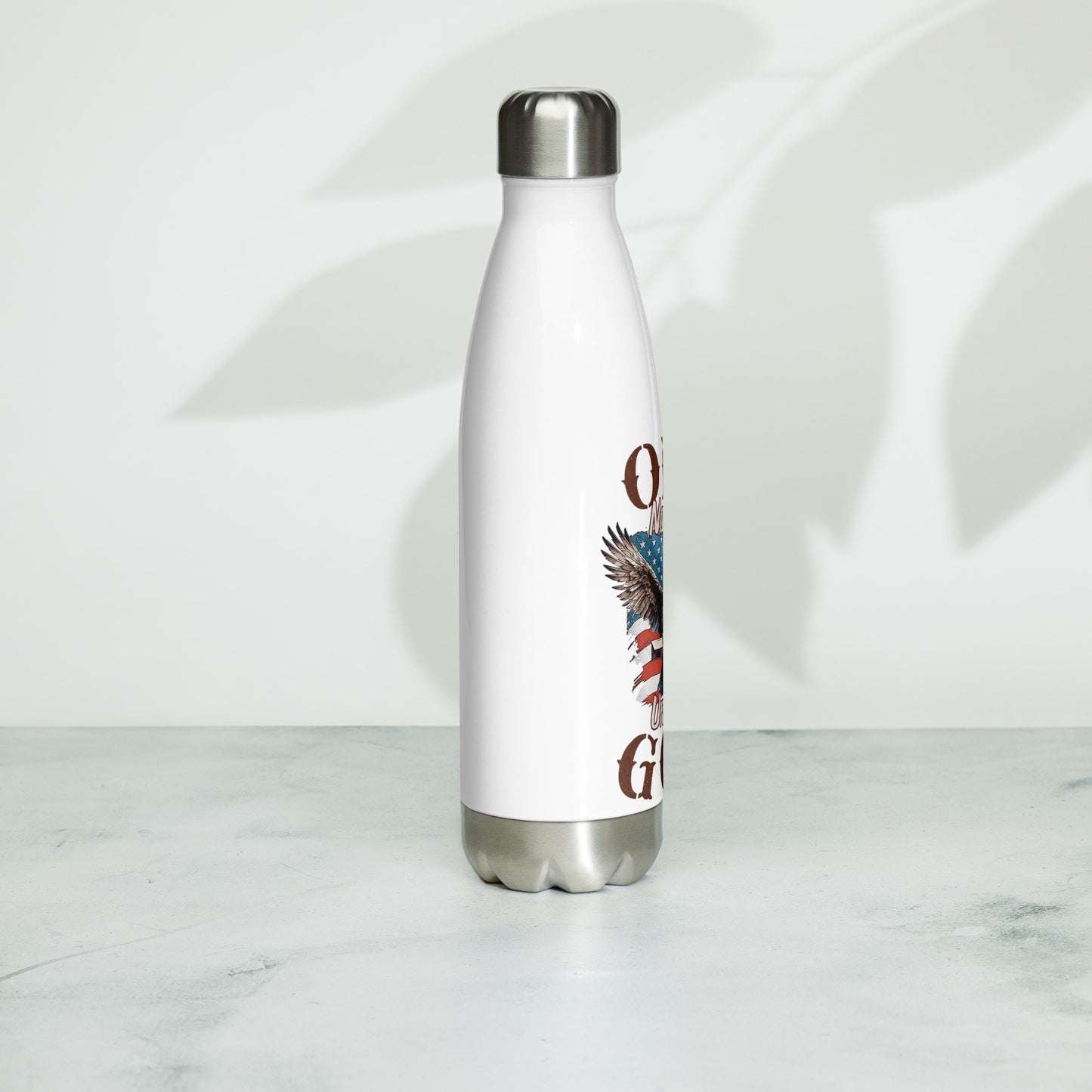 Patriotic Stainless Steel Water Bottle "One Nation under God" W810006