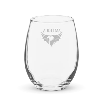 Patriotic Wine Glass "America Eagle" G820001