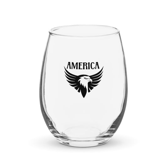 Patriotic Wine Glass "America Eagle" G820001