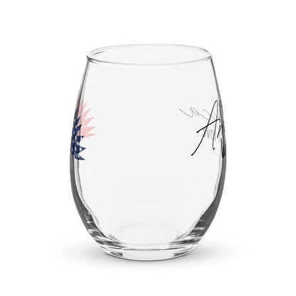 Patriotic Wine Glass "God Bless America" G820005