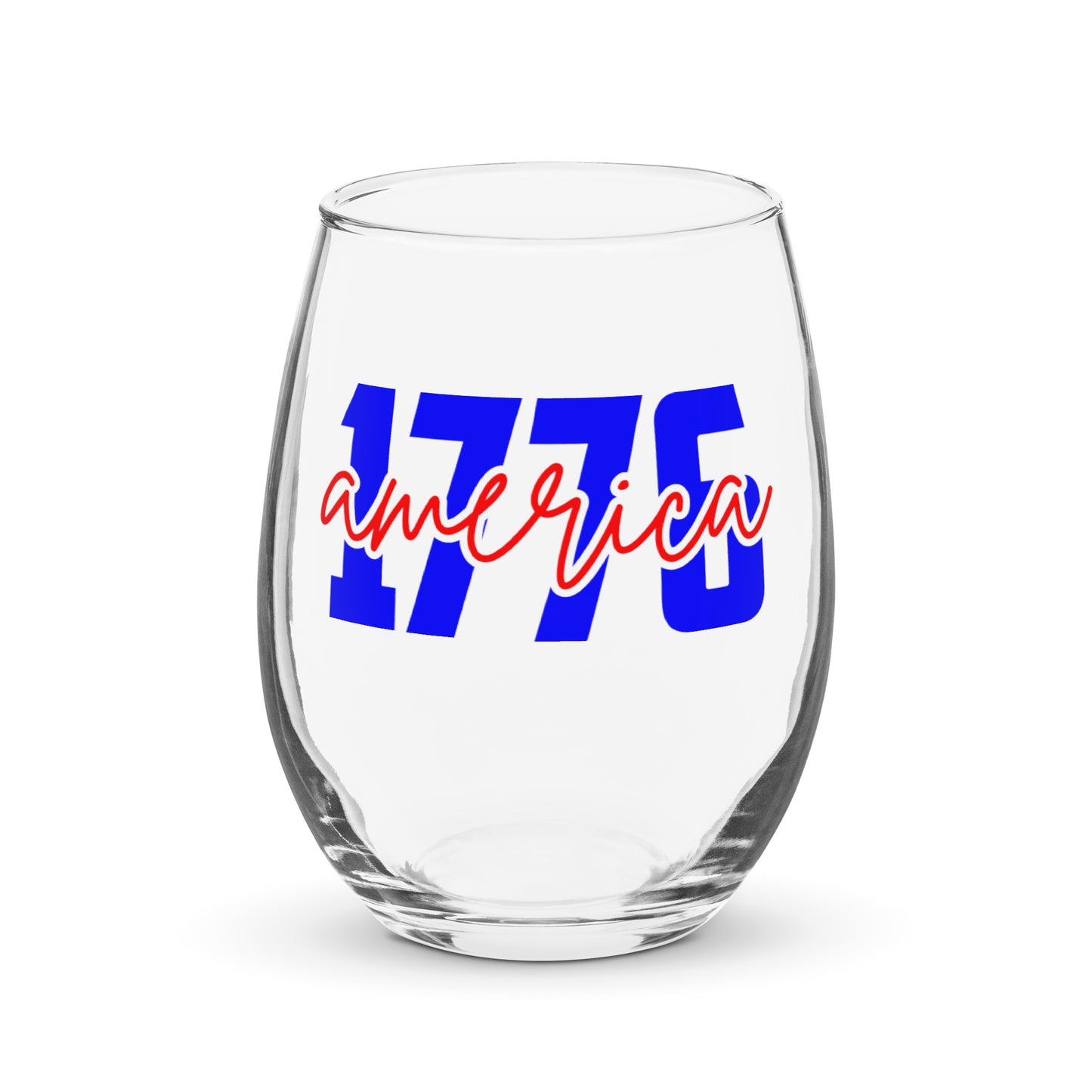 Patriotic Wine Glass  "1776" G820007