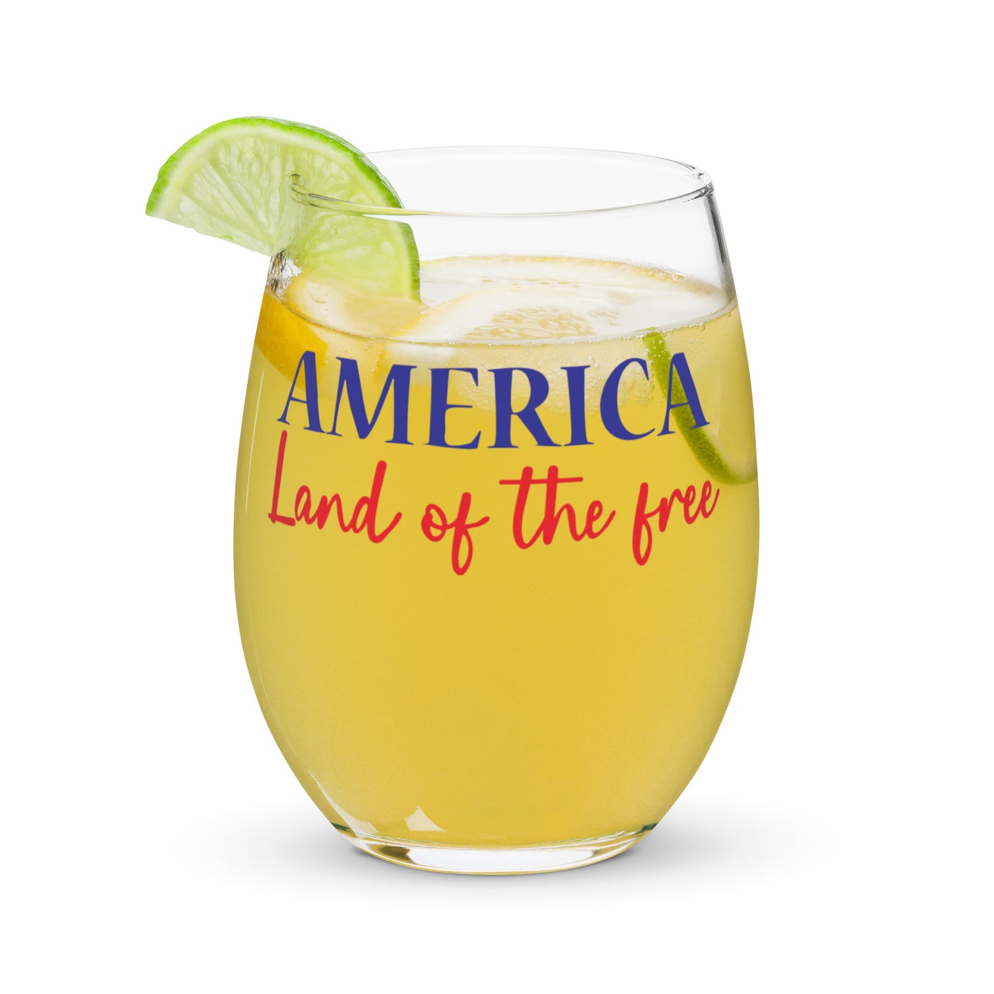 Patriotic Wine Glass "Land of the free" G820003