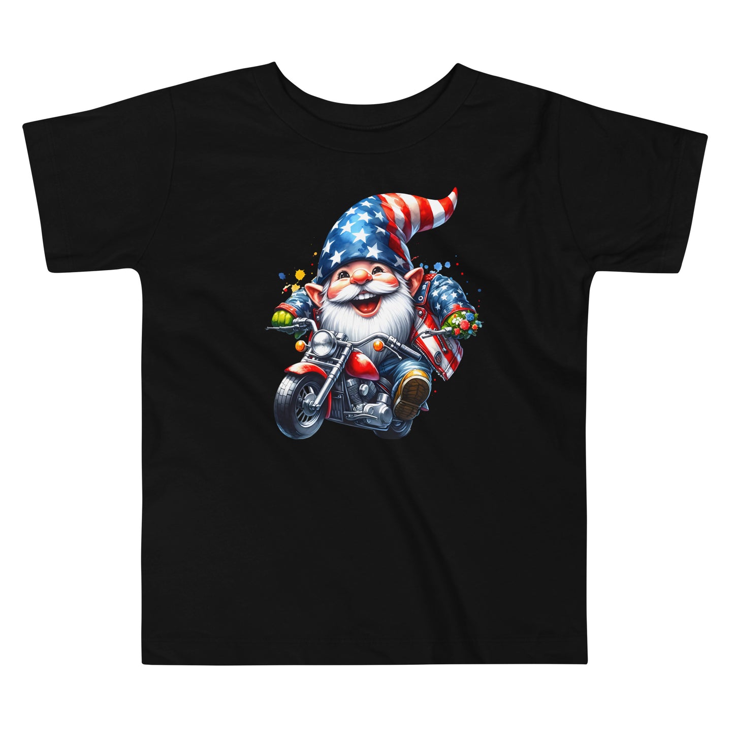 Patriotic T-Shirt for Toddlers "Biker Gnome" TS310013