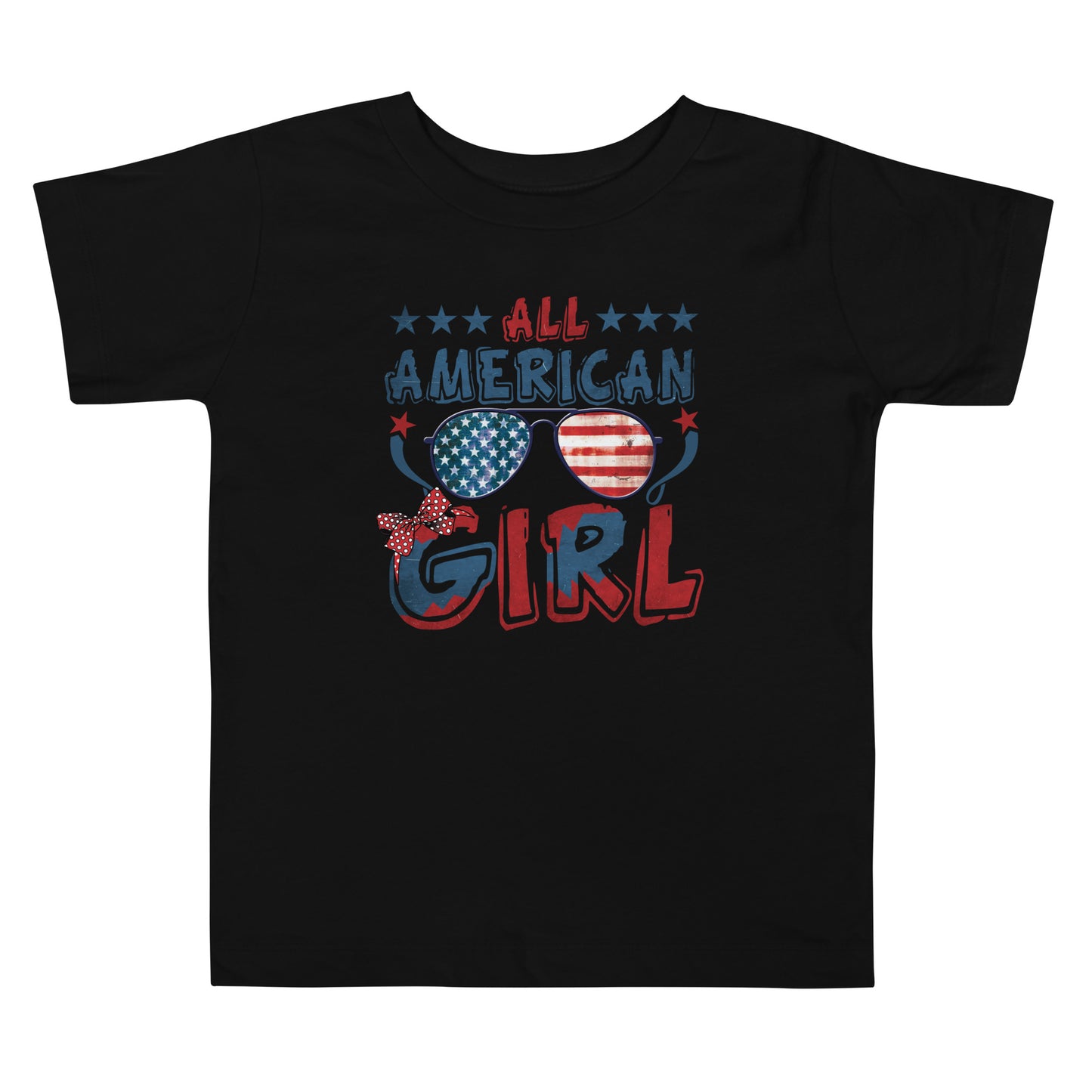 Patriotic T-Shirt for Toddlers "All American Girl" TS310016