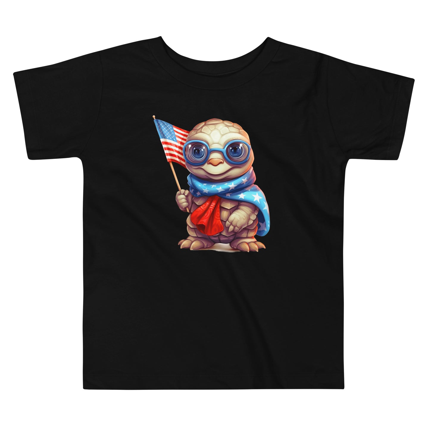 Patriotic T-Shirt for Toddlers "Turtle with Flag" TS310021