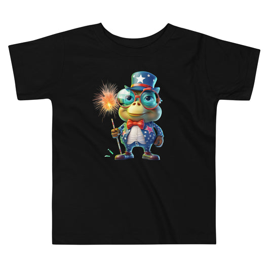 Patriotic T-Shirt for Toddlers "4th of July Frog" TS310024