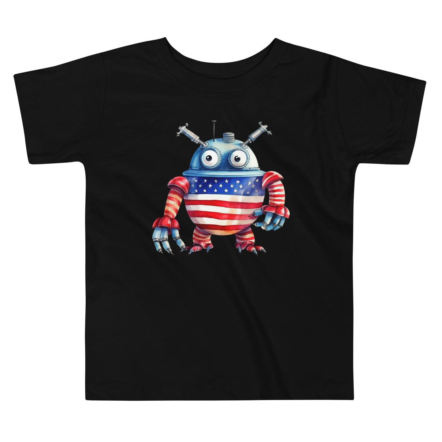 Patriotic T-Shirt for Toddlers "American Robot" TS310032