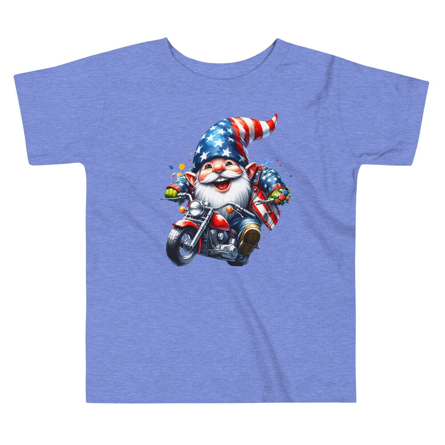 Patriotic T-Shirt for Toddlers "Biker Gnome" TS310013