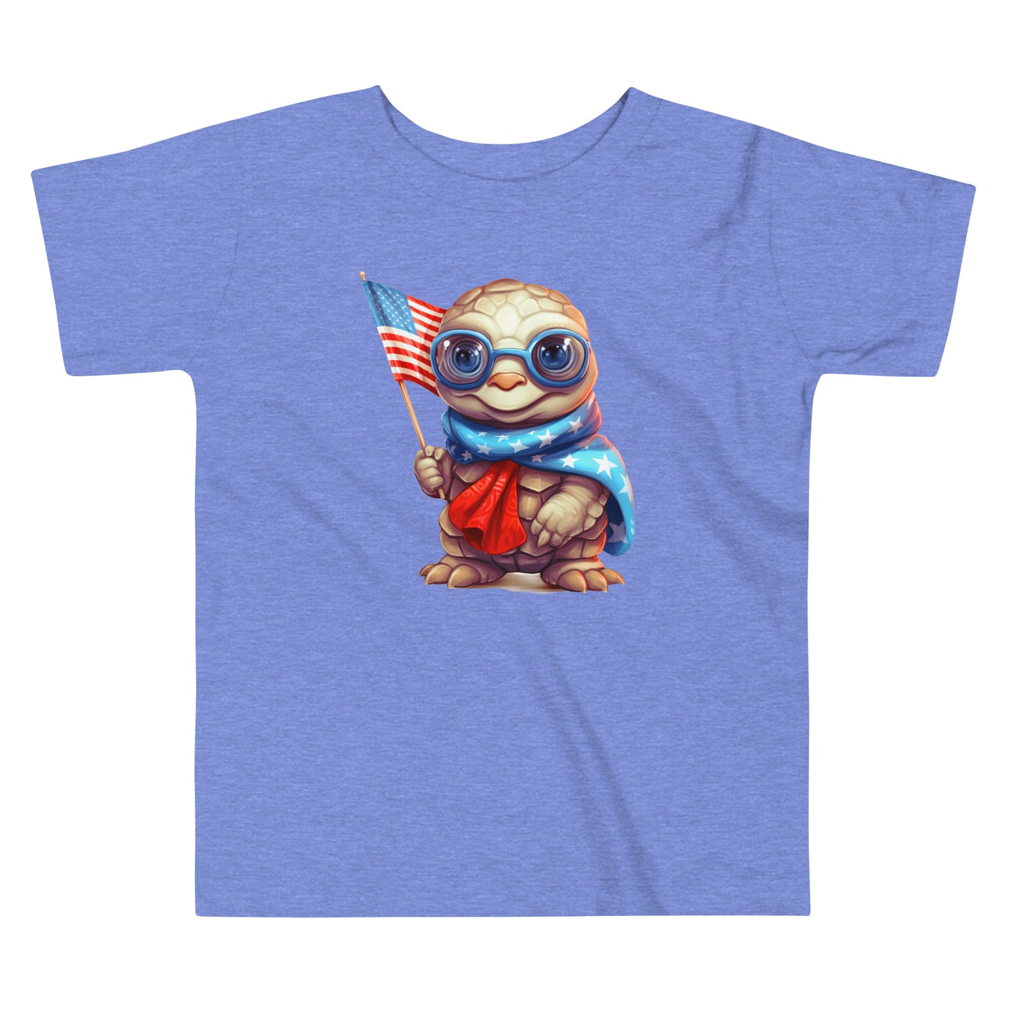 Patriotic T-Shirt for Toddlers "Turtle with Flag" TS310021