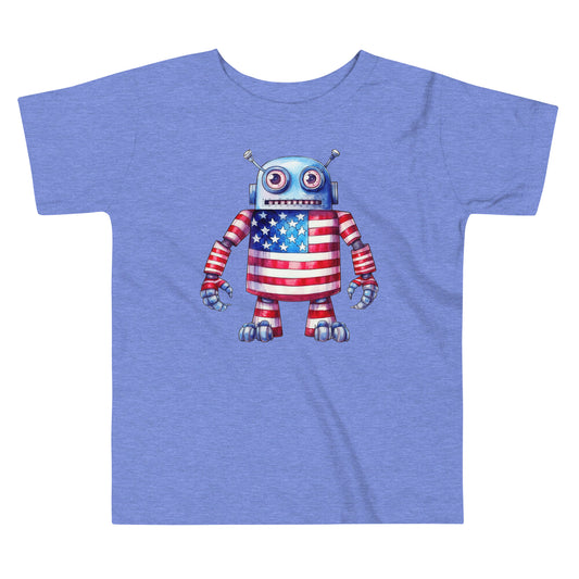 Patriotic T-Shirt for Toddlers "Patriotic Robot" TS310026