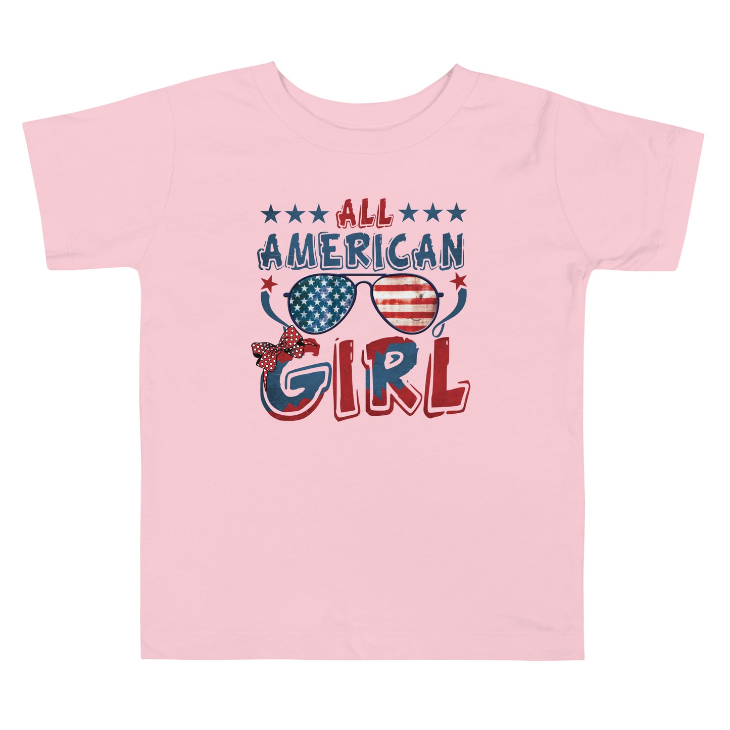 Patriotic T-Shirt for Toddlers "All American Girl" TS310016