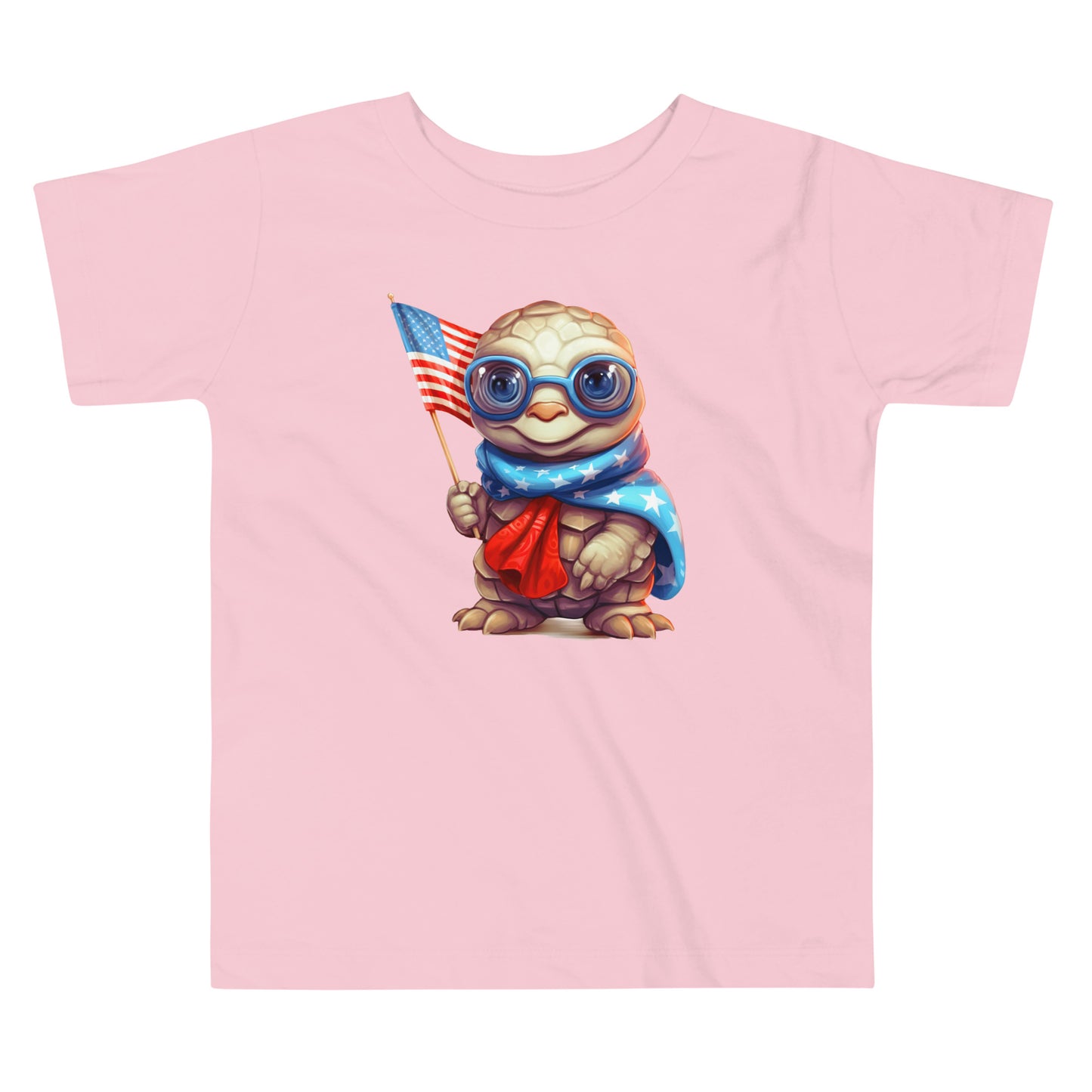 Patriotic T-Shirt for Toddlers "Turtle with Flag" TS310021