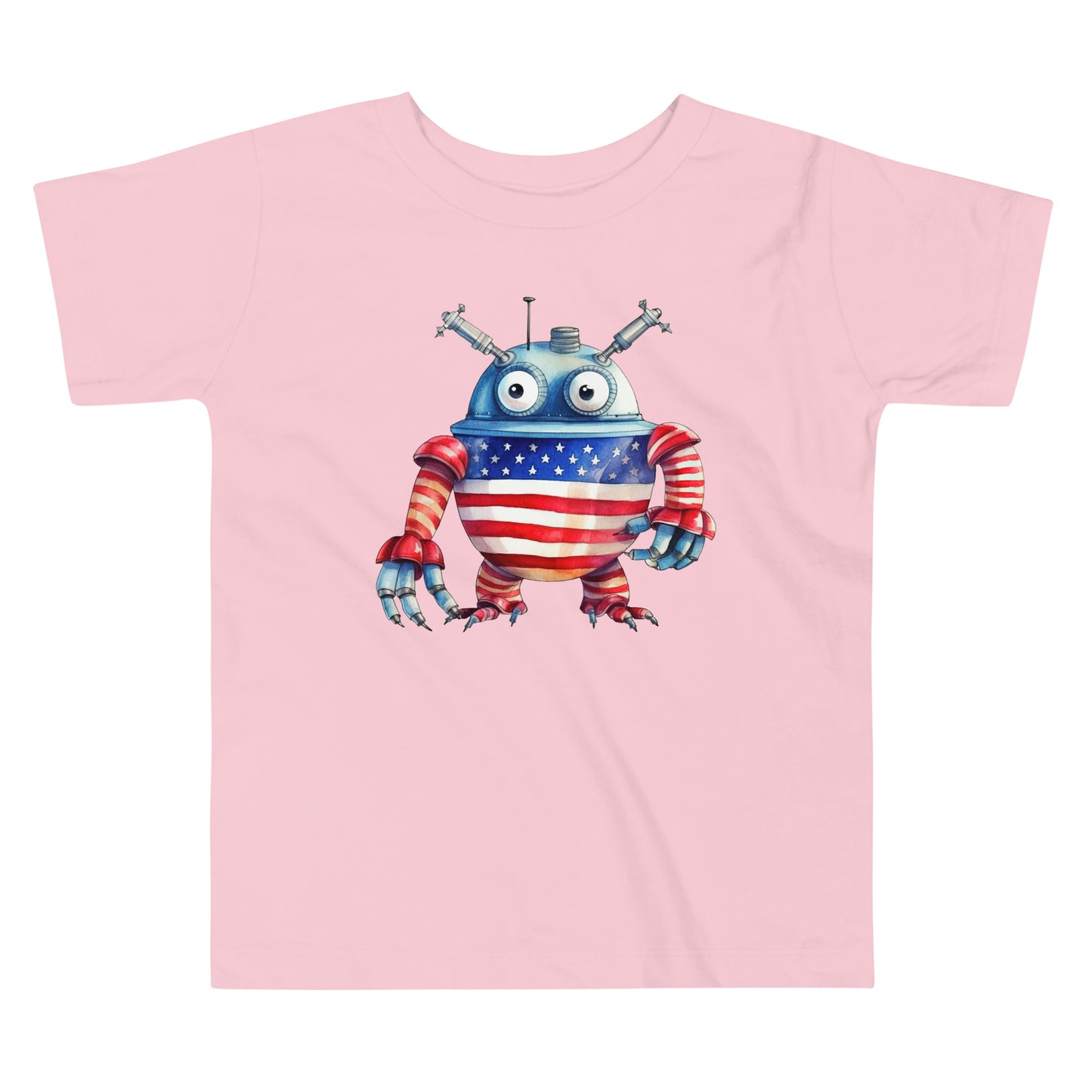 Patriotic T-Shirt for Toddlers "American Robot" TS310032