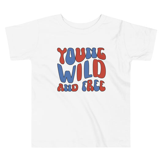 Patriotic T-Shirt for Toddlers "Young Wild and Free" TS310001