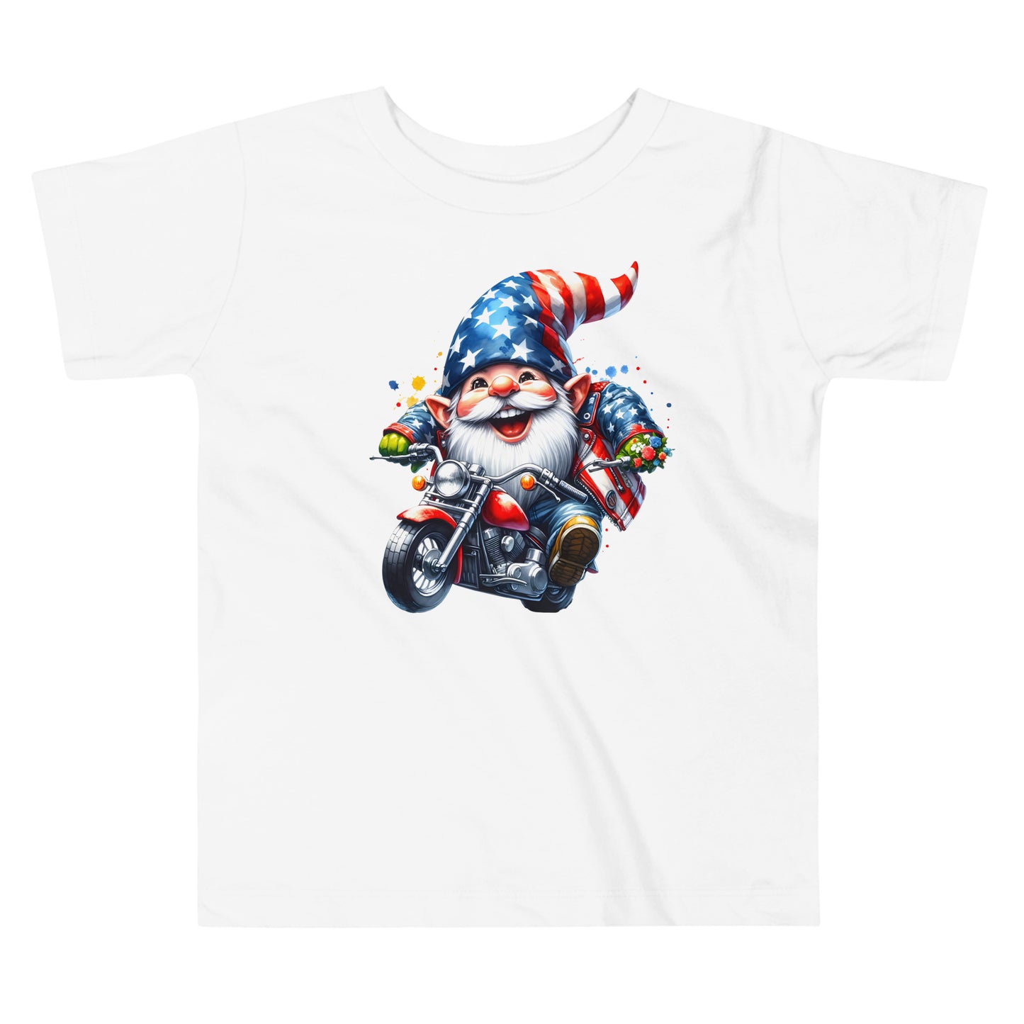 Patriotic T-Shirt for Toddlers "Biker Gnome" TS310013