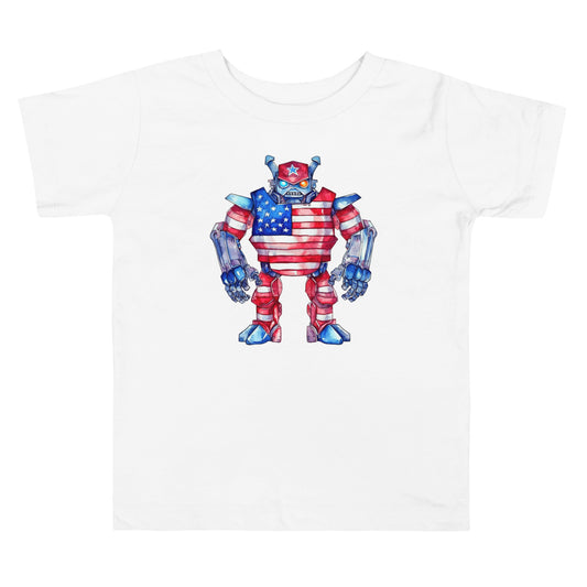 Patriotic T-Shirt for Toddlers "Strong Robot" TS310014