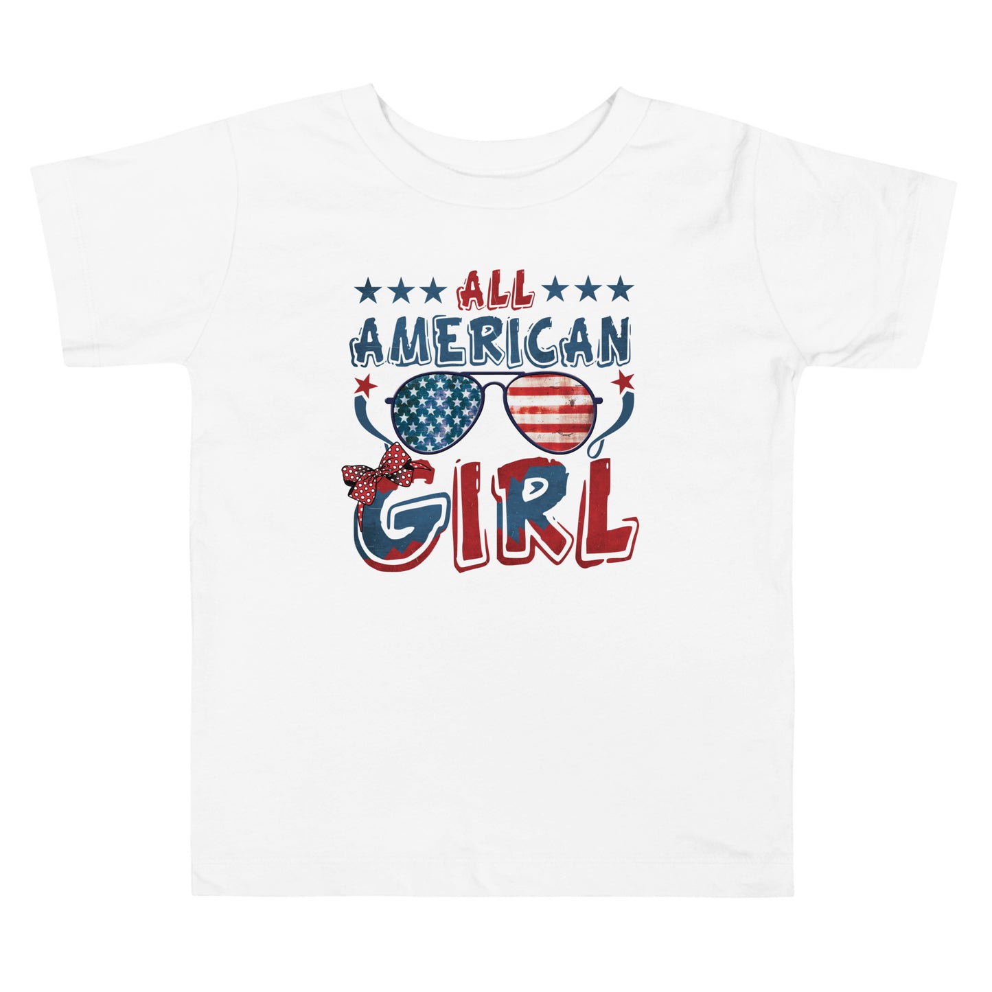 Patriotic T-Shirt for Toddlers "All American Girl" TS310016