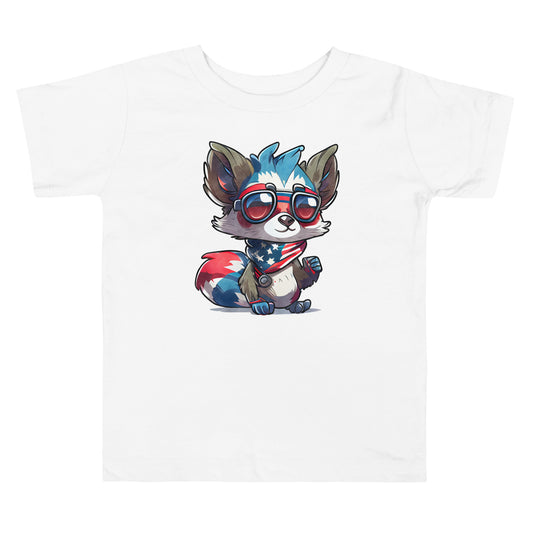 Patriotic T-Shirt for Toddlers "American Fox" TS310025