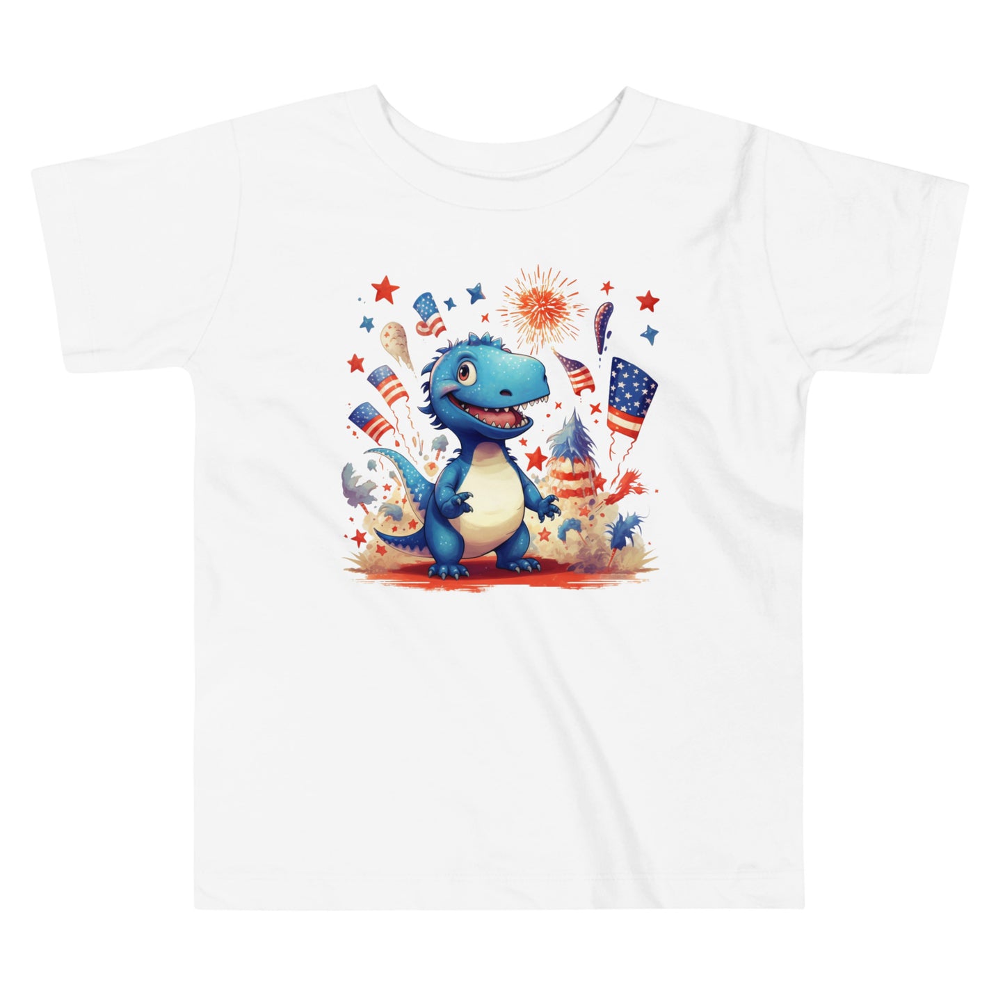 Patriotic T-Shirt for Toddlers "American Party T-Rex" TS310029