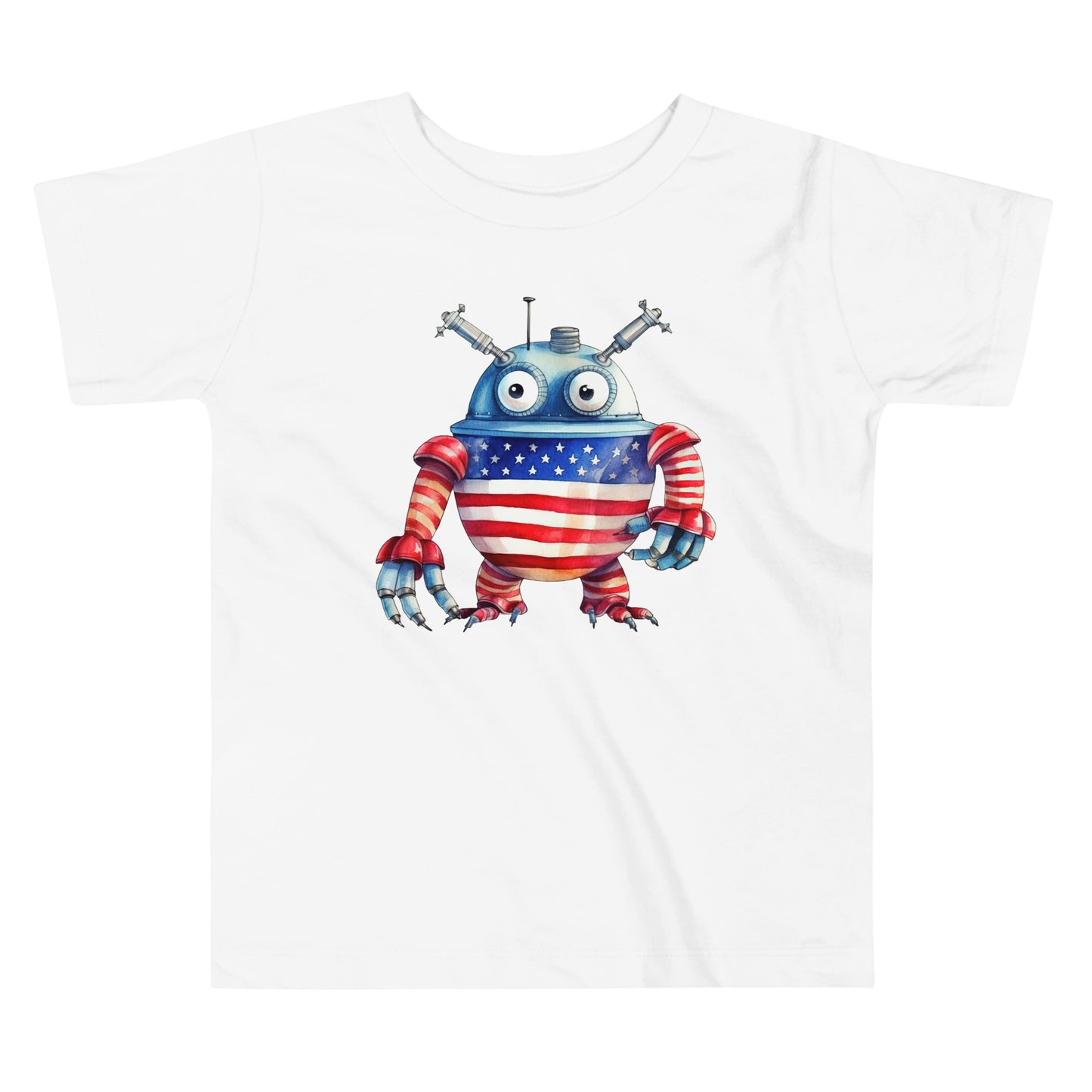 Patriotic T-Shirt for Toddlers "American Robot" TS310032