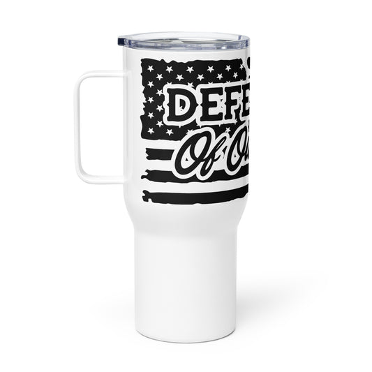 Patriotic Travel Mug "Defender of Our Flag" T820010