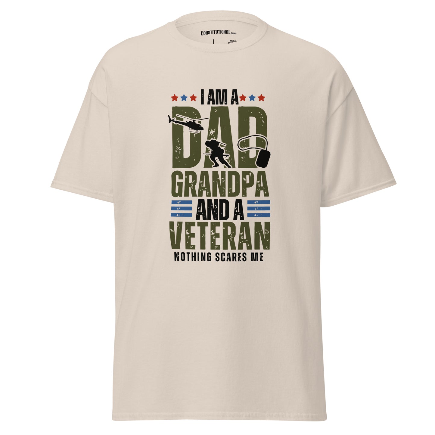 Men's T-Shirt "Dad Grandpa and Veteran"