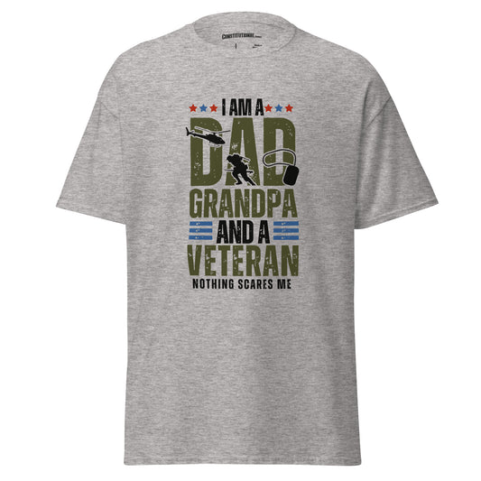 Men's T-Shirt "Dad Grandpa and Veteran"