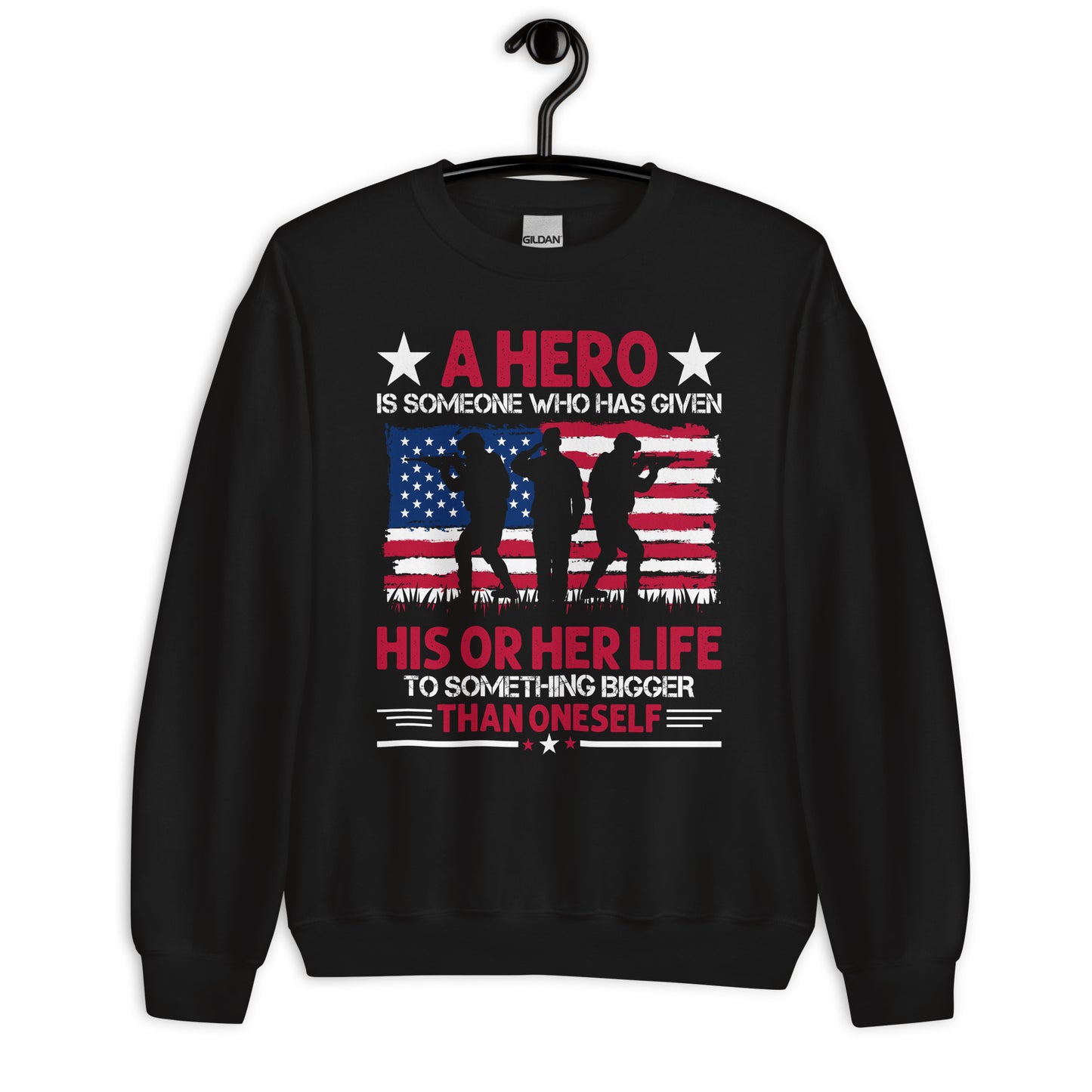 Patriotic Classic Fit Sweatshirt for Men "A Hero" SS100009