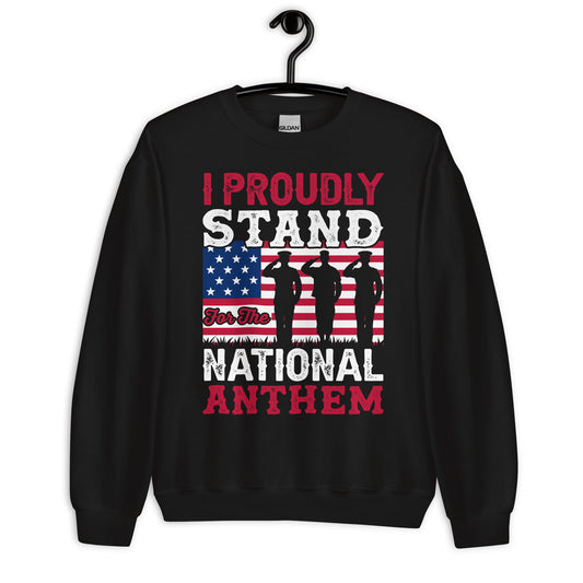 Patriotic Classic Fit Sweatshirt for Men "I Proudly Stand" SS100013