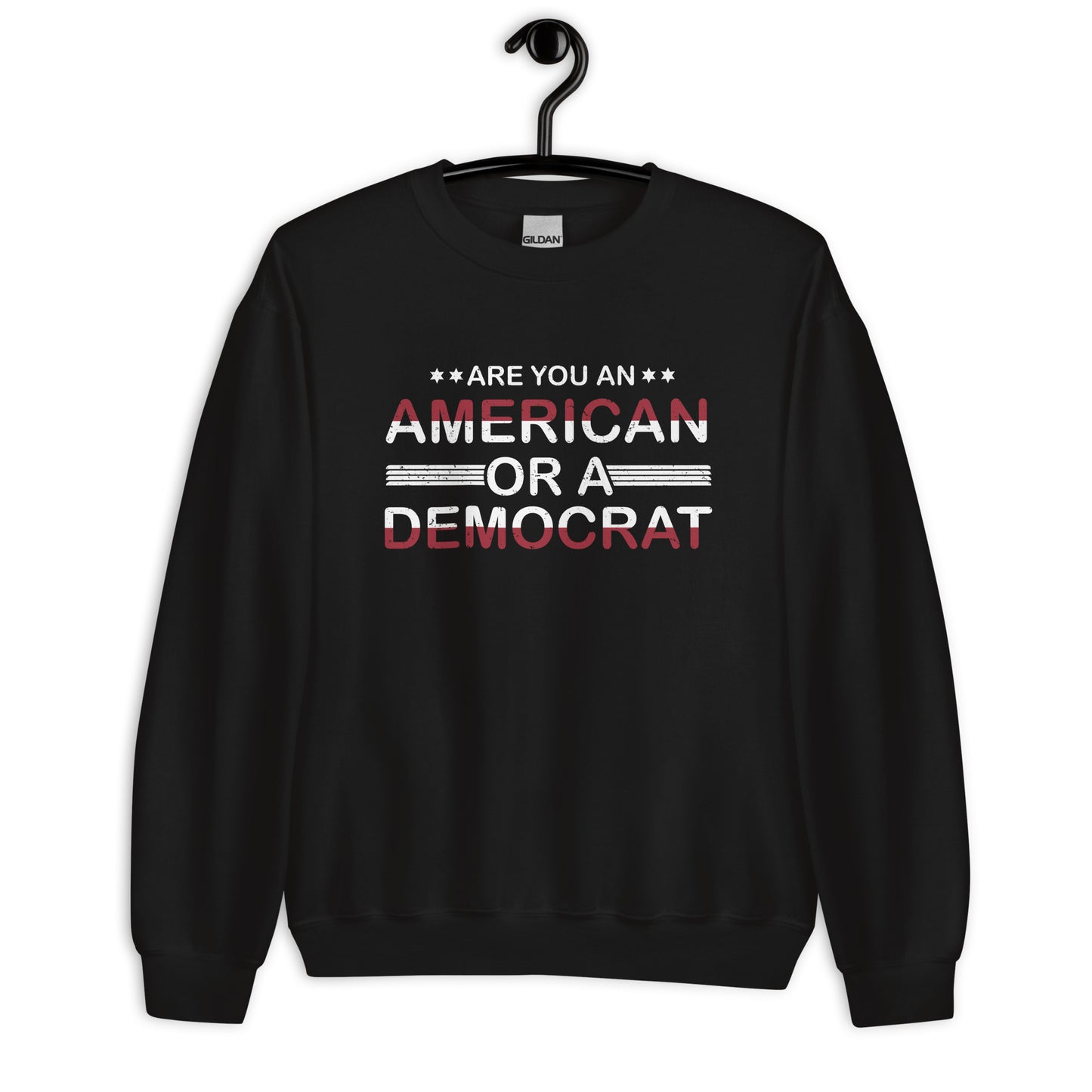 Patriotic Classic Fit Sweatshirt for Men "American or Democrat" SS100036