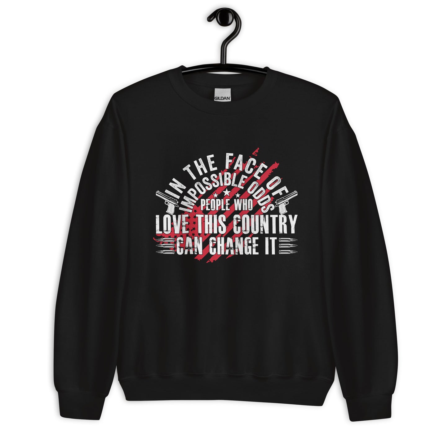 Patriotic Classic Fit Sweatshirt for Women "In the Face of impossible Odds" SS200014