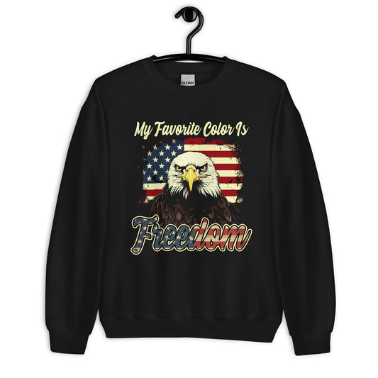 Patriotic Classic Fit Sweatshirt for Women "My Favorite Color is Freedom" SS200021