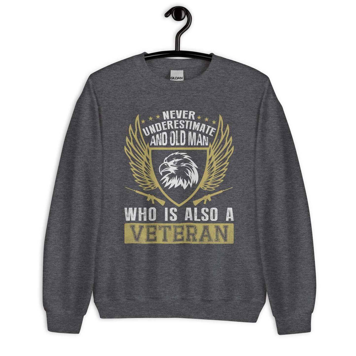 Patriotic Classic Fit Sweatshirt for Men "nerver underestimate an Old Man" SS100006