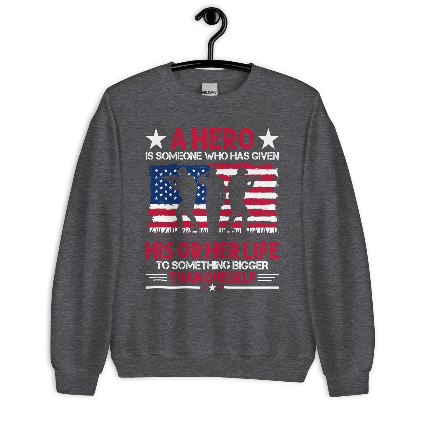 Patriotic Classic Fit Sweatshirt for Men "A Hero" SS100009