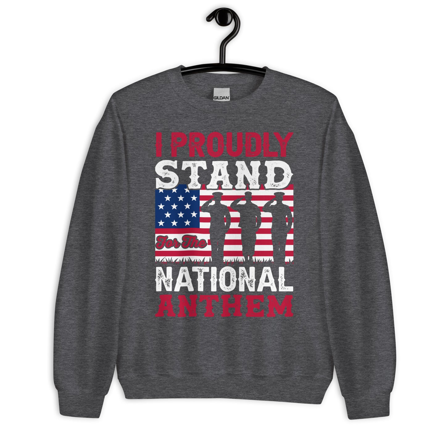 Patriotic Classic Fit Sweatshirt for Men "I Proudly Stand" SS100013