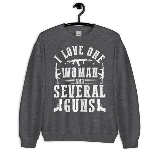 Patriotic Classic Fit Sweatshirt for Men "One Woman and several Guns" SS100025